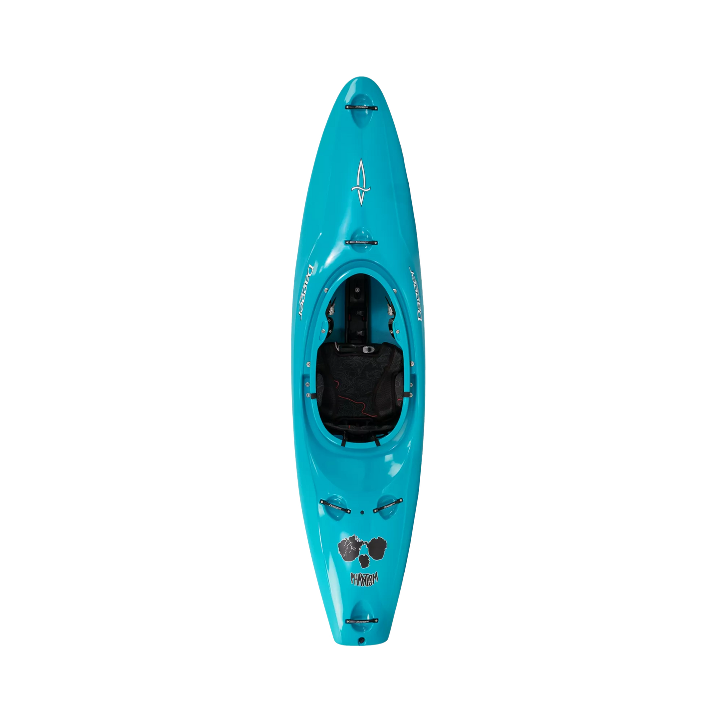Turquoise Dagger Phantom creek/whitewater race kayak.