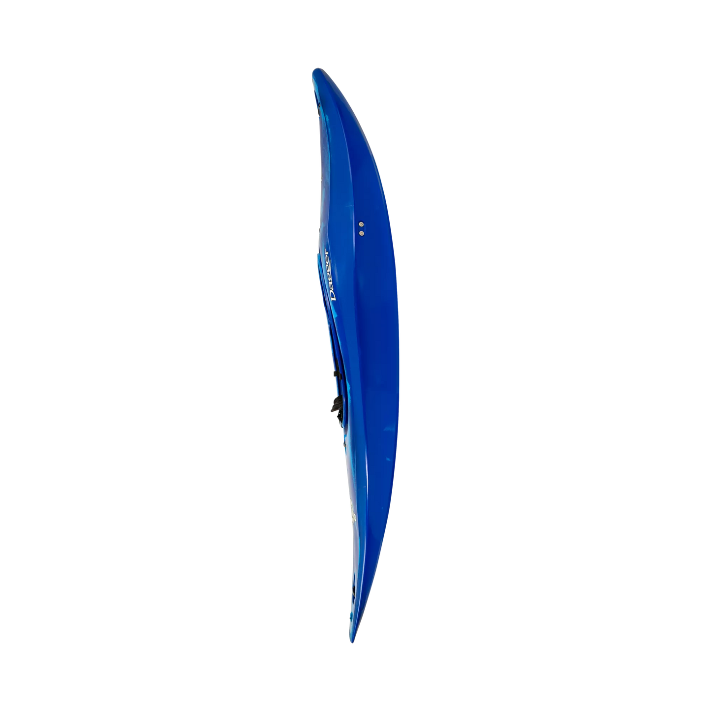 Side view of Blue Smoke Dagger Rewind river play whitewater kayak.