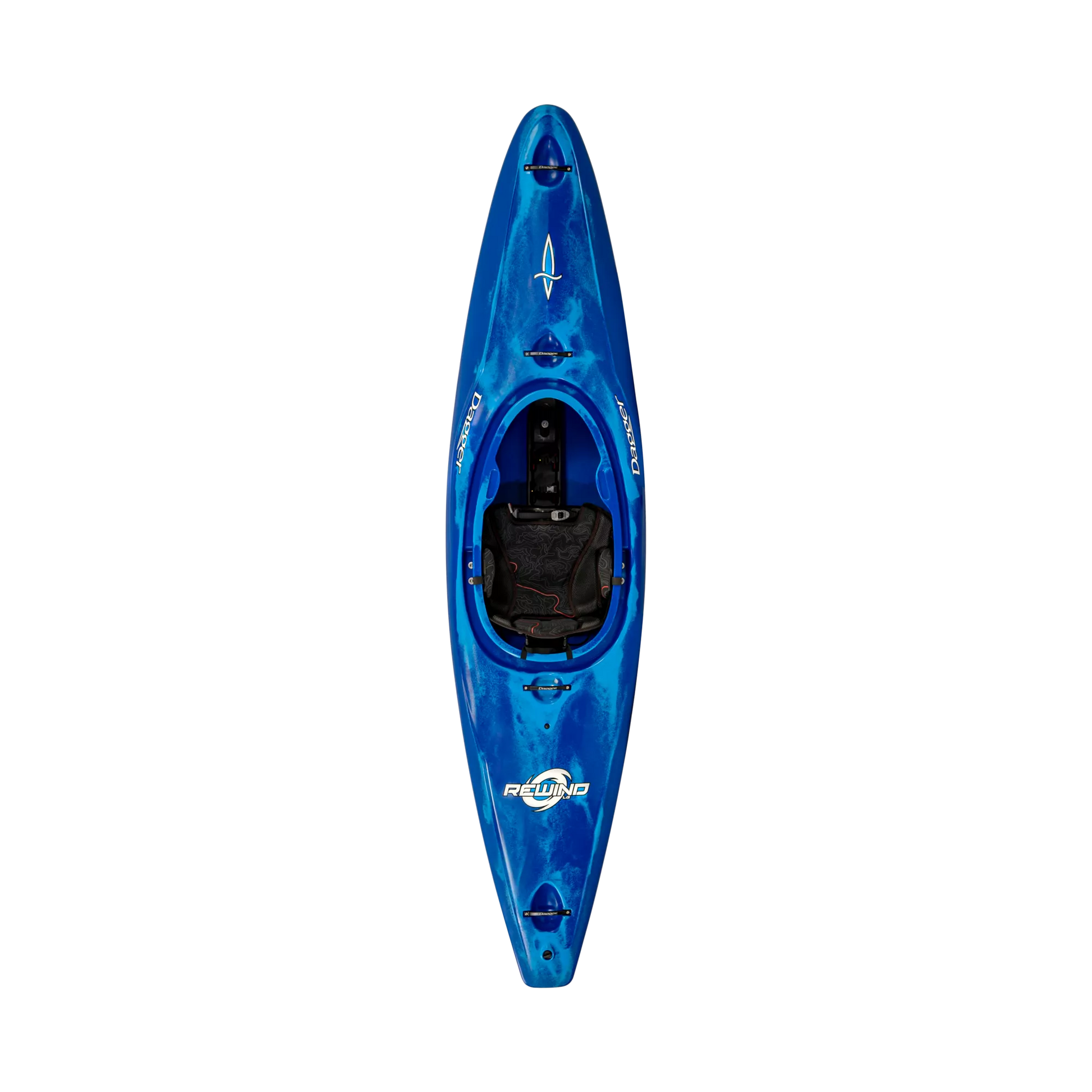 Blue Smoke Dagger Rewind whitewater river play kayak with Contour Ergo Outfitting and new thigh brace system.