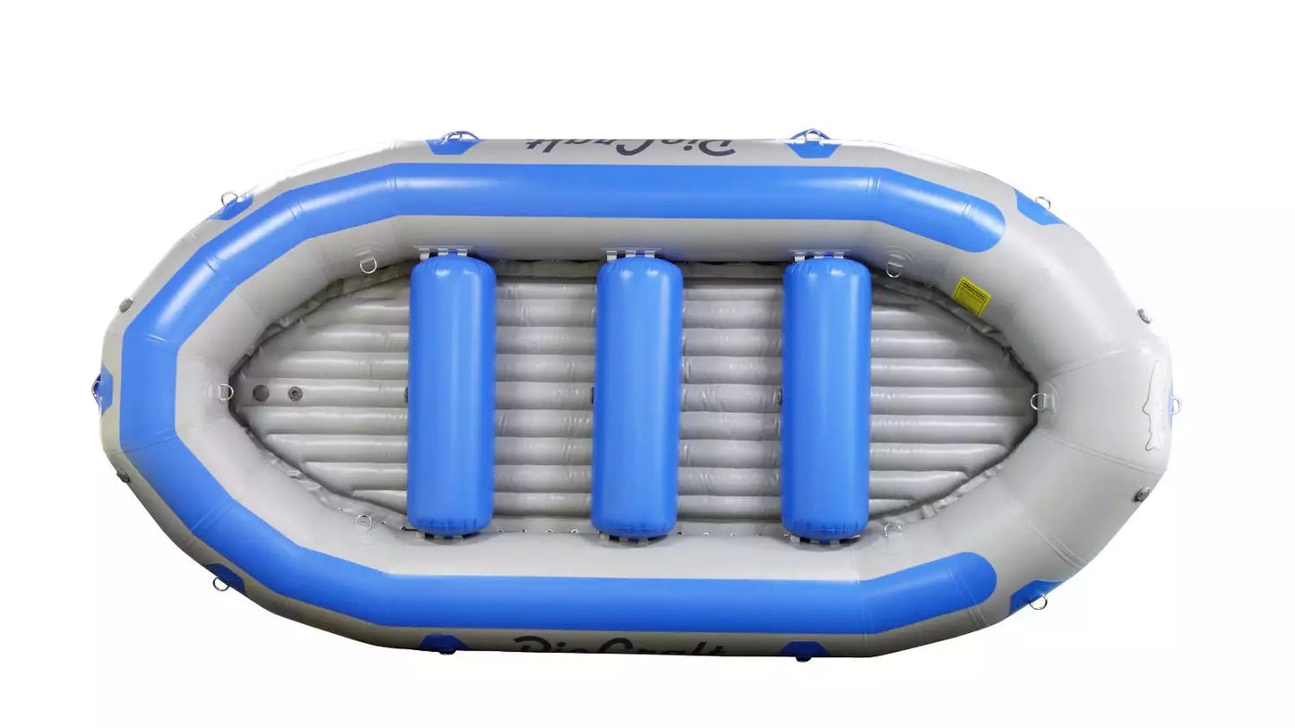 A fishing-friendly Colorado Rafts brand inflatable raft.