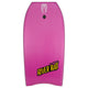 A pink River Rat body board with the words "river rat" on it. Brand Name: Badfish