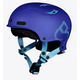 The Sweet Protection Wanderer II Helmet is a blue, impact-resistant helmet with light blue adjustable straps, black interior padding, a stylized side design, and a durable Carbon Fiber Reinforced Polymer Shell.