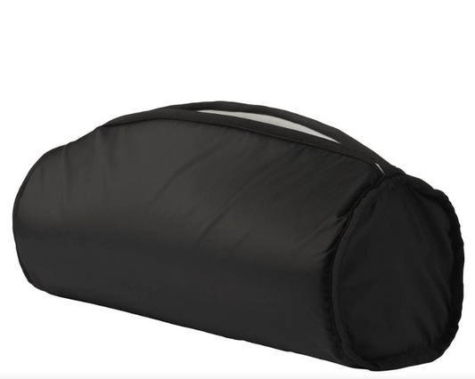 The NRS Expedition DriDuffel Padded Liner by NRS is a black cylindrical bag featuring a top zipper and padded liner for gear protection, shown against a plain white background.