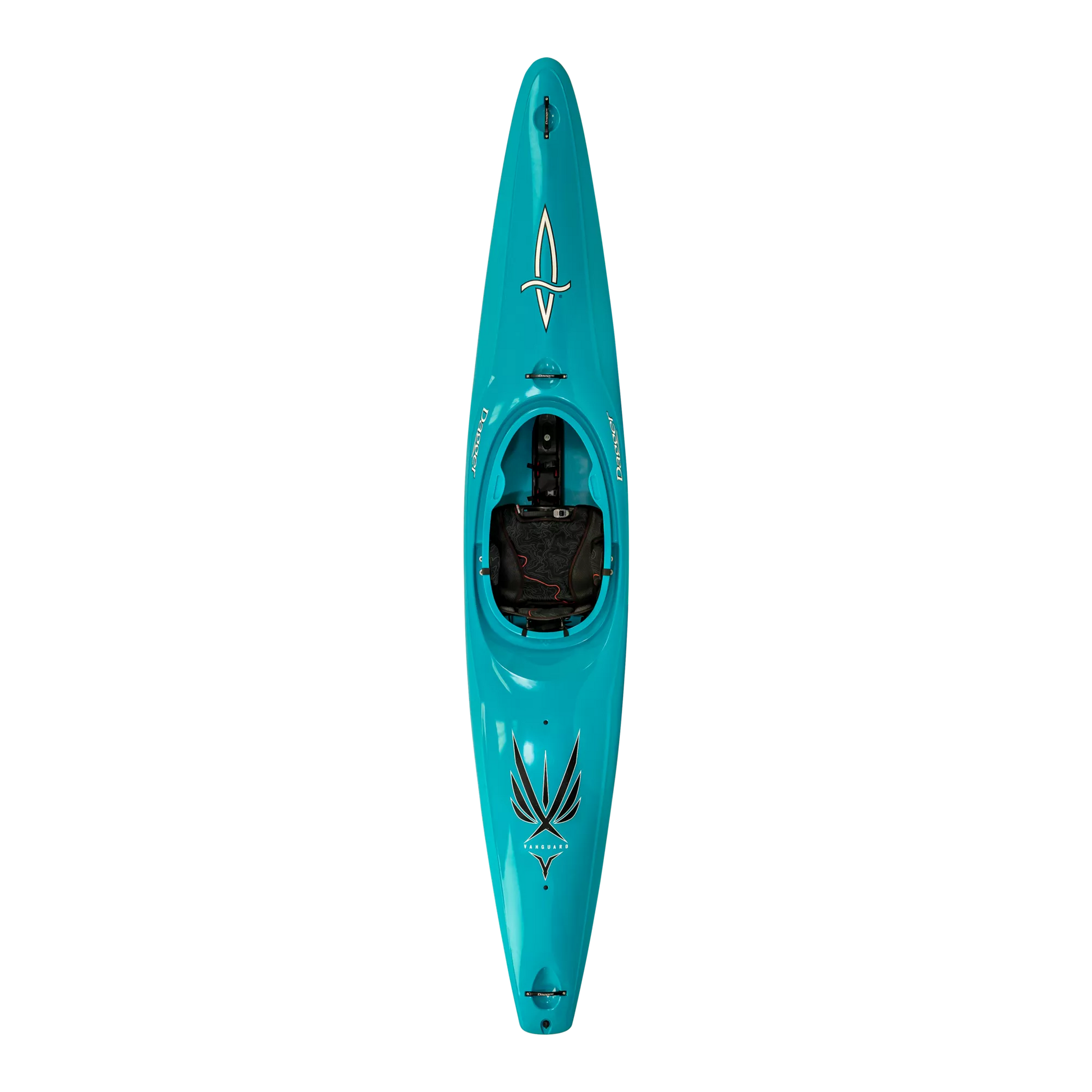 Turquoise Dagger Vanguard 12.0 river running, whitewater racing, long boat kayak.