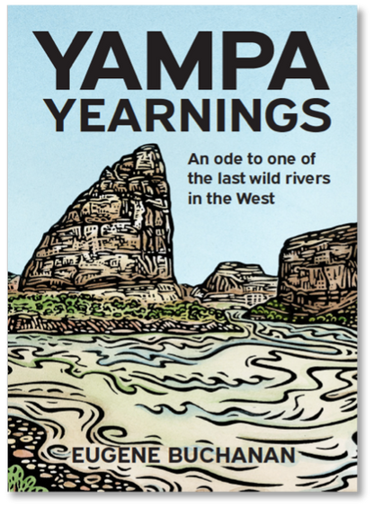 The Yampa Yearnings Book by Recreation Publishing Inc. features illustrated river and rock formations on its cover, with the subtitle: "An ode to one of the last wild rivers in the Colorado River Basin.
