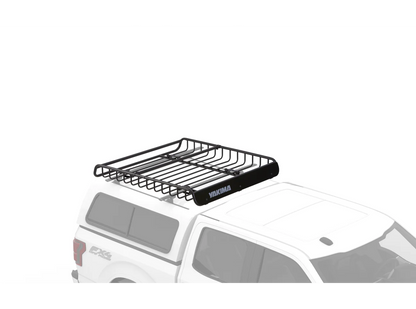 A Yakima Mega Warrior roof rack on the top of a truck.