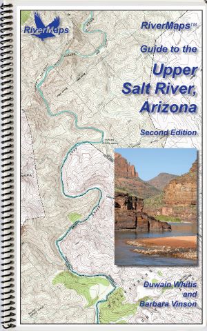 Upper Rivermaps guide providing essential information on navigating the Upper Salt River Canyon Wilderness in Arizona. Featuring a waterproof map for accurate exploration of this scenic region using the Salt River Guide Book from Rivermaps.