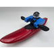 The Foamie Creeker from Foamie Friends features a toy figure in a blue suit and black helmet kayaking on a red kayak, ready for river play adventure against a plain background.