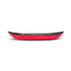 Gumotex Baraka Inflatable Canoe viewed from the side against a white background, featuring a self-bailing bottom perfect for white water adventures.