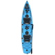 A blue Hobie Mirage Compass Duo 13'6 on a black background.