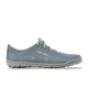 A gray casual sneaker, "Loyak - Women's" by Astral, features a rugged FlexGrip sole and fabric upper. Ideal for kayaking, it offers a low-top design for versatility and comfort.