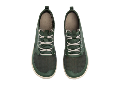 The Astral Loyak AC - Men's is a pair of green athletic shoes featuring ripstop mesh, light gray laces, and white soles. Enjoy superior grip with every step due to the sticky G-Rubber outsoles.