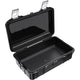 The Pelican M60 Dry Case, shown open in black with a grid-patterned interior and two metal lid latches, offers waterproof durability and compact protection for your gear.