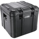 The Pelican TX50 Adventure Case is a black, hard-sided storage case with reinforced corners, two front latches, and side handles—perfect for heavy-duty transport and rugged outdoor gear protection.