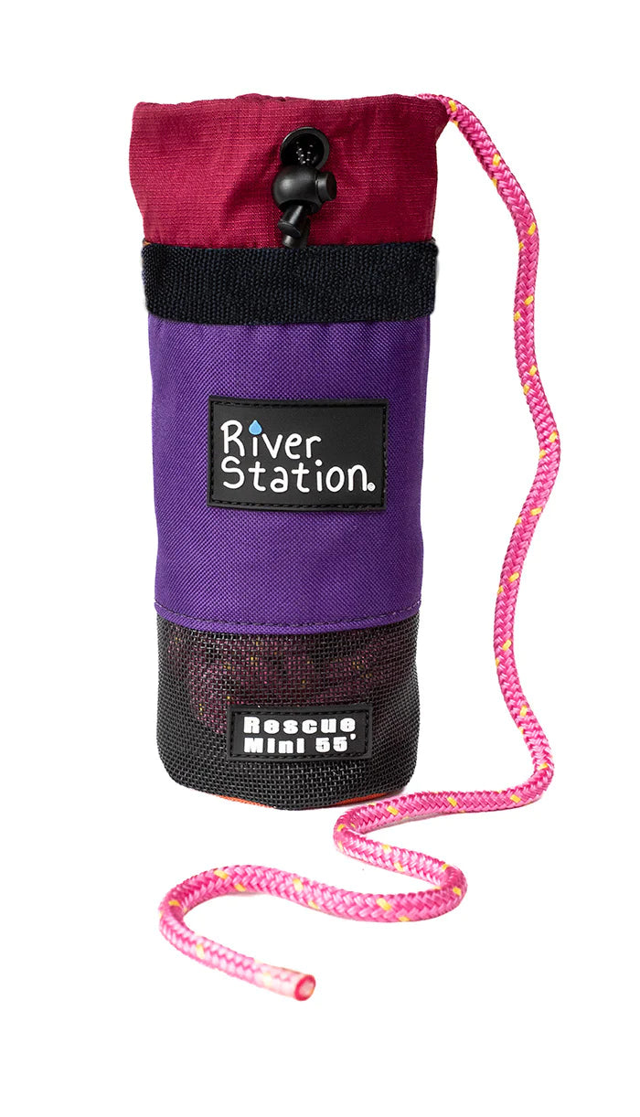 River Station Gear Kayak/Packraft Throw Bag - 55' with quick-drying rope for water rescue operations.