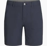 Outdoor Research's Ferrosi Shorts W's in dark gray feature a front button and zipper closure with two side pockets.