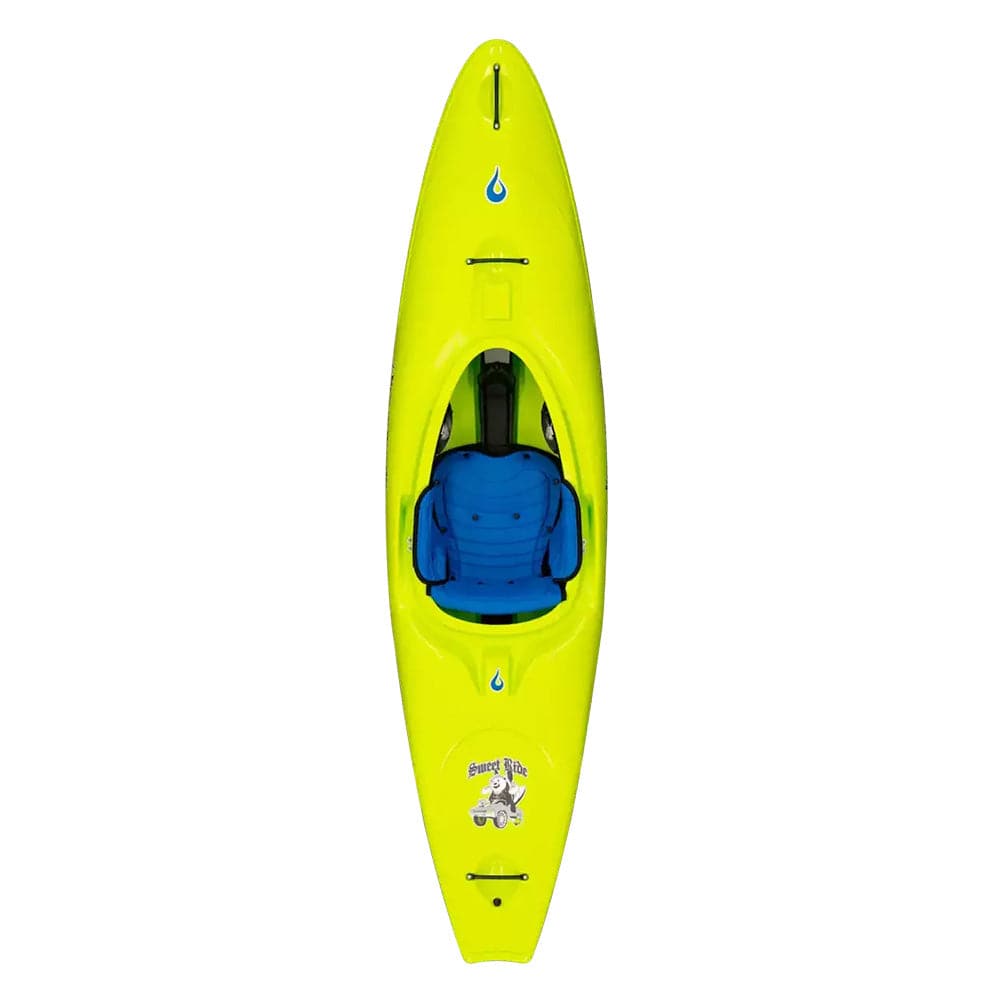 Featuring the Sweet Ride new, play boat, pre-order, river runner kayak manufactured by LiquidLogic shown here from one angle.