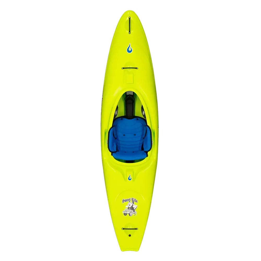 Featuring the Sweet Ride new, play boat, pre-order, river runner kayak manufactured by LiquidLogic shown here from one angle.