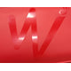 The Skuxx Deluxe by Waka Kayaks features a red surface with a glossy, embossed "W" and a spiral at the top right corner, ideal for versatile kayak lovers seeking the spirit of down river freestyle adventures.