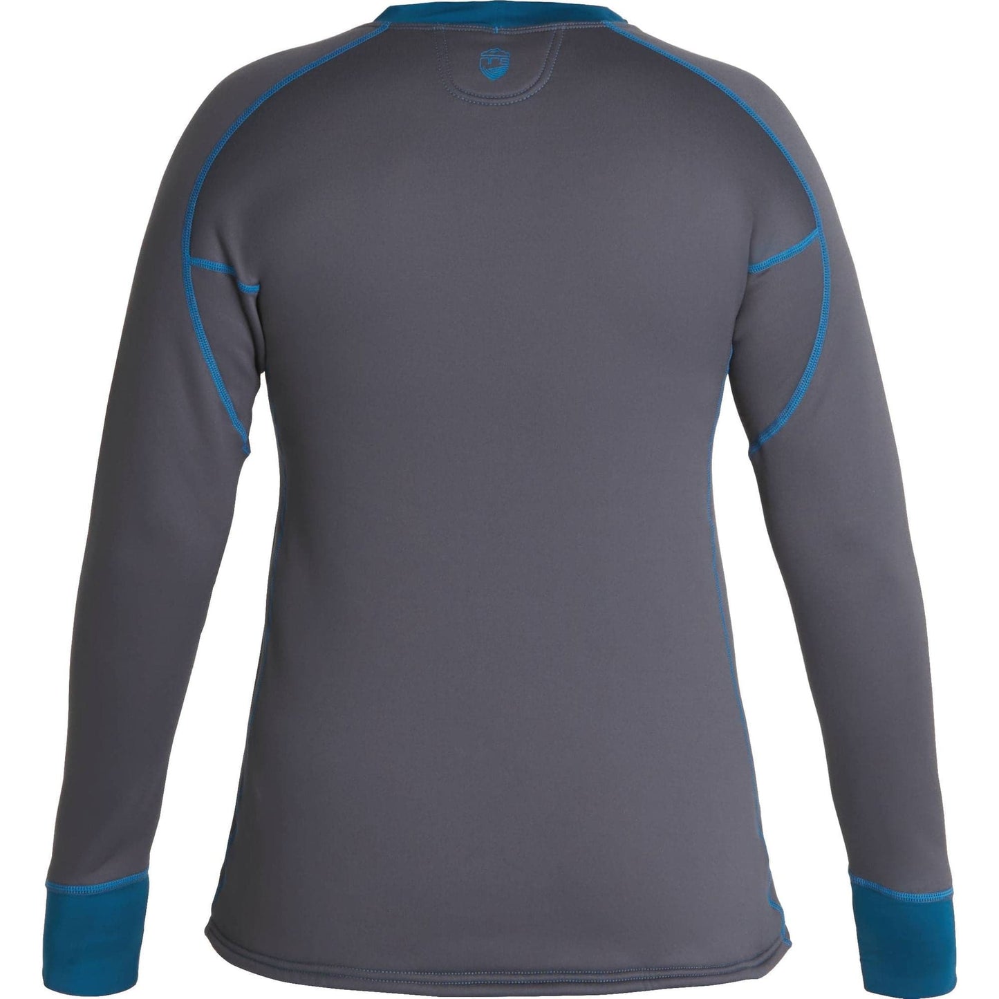 The back view of a women's long-sleeved shirt, crafted with NRS Expedition Fleece - Women's for optimal warmth and comfort.