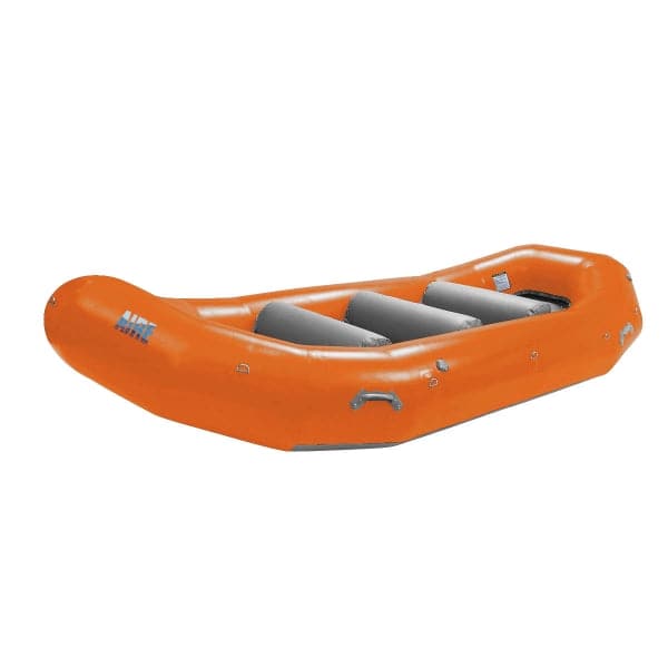 Featuring the E-Series Rafts raft manufactured by AIRE shown here from an eighth angle.