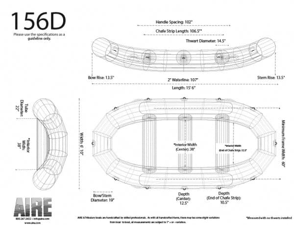 Featuring the D-Series Rafts raft manufactured by AIRE shown here from an eleventh angle.