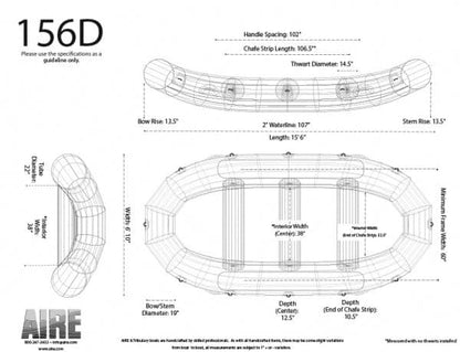 Featuring the D-Series Rafts raft manufactured by AIRE shown here from an eleventh angle.