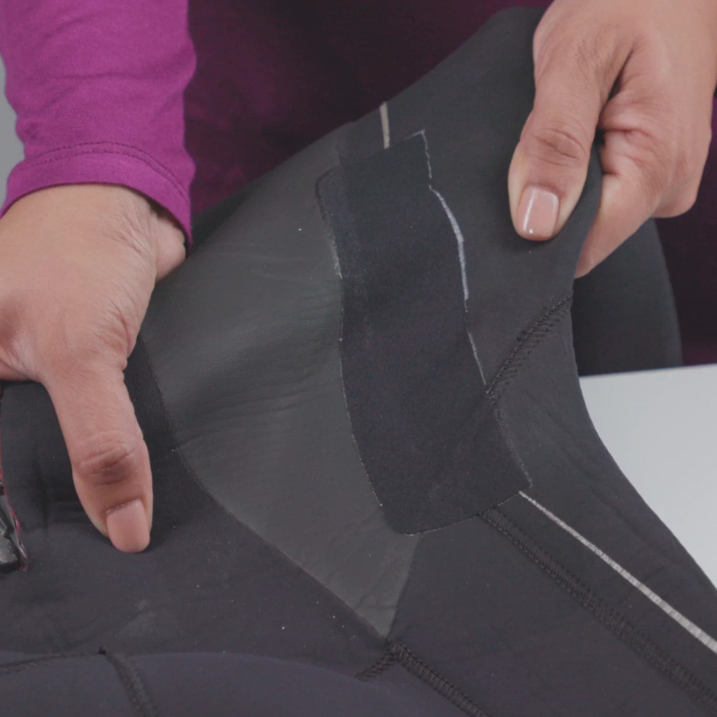Featuring the Tenacious Tape Neoprene Patch fabric repair, kayak care, kayak repair manufactured by Gear Aid shown here from a fourth angle.