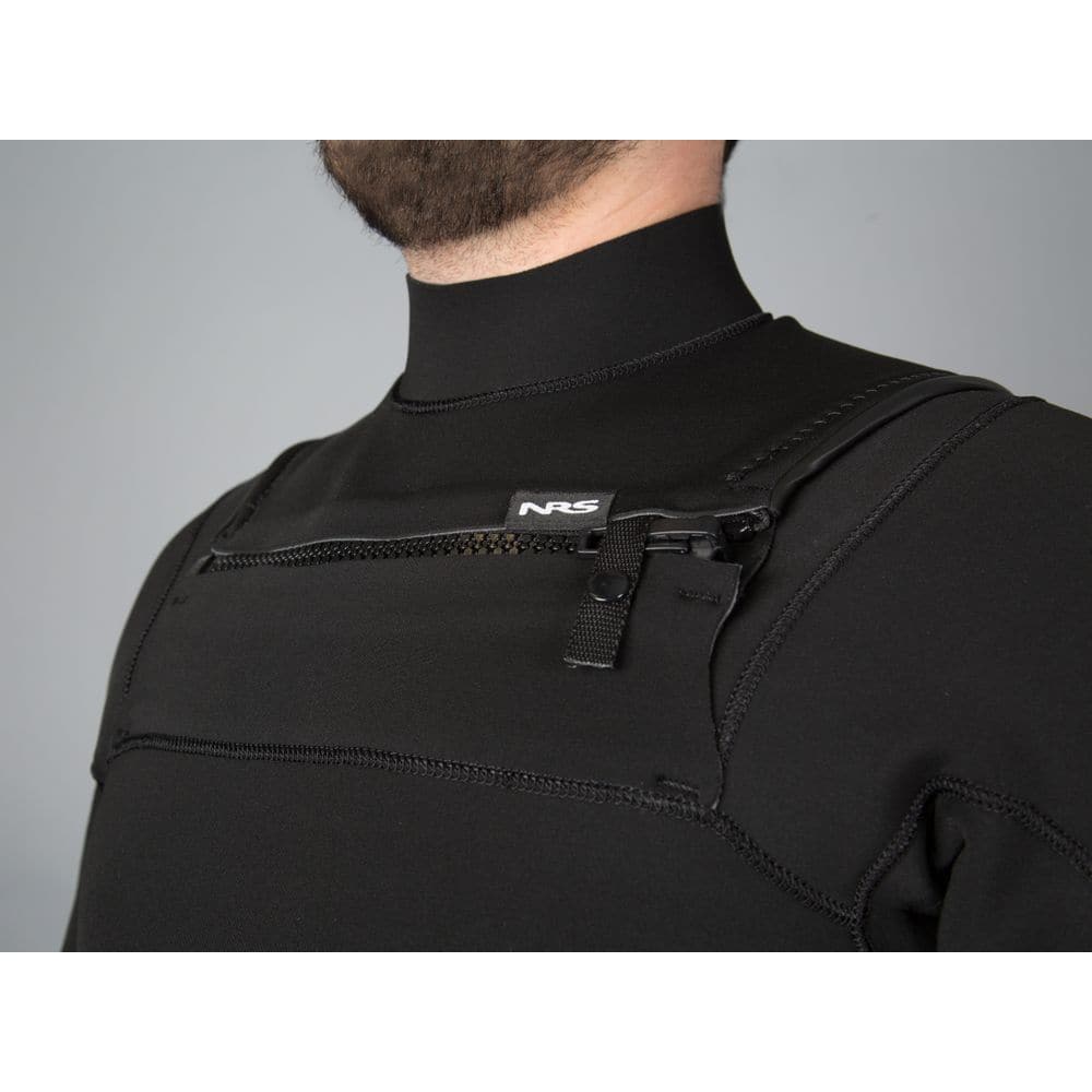 Featuring the Radiant 3/2 Wetsuit men's thermal layering manufactured by NRS shown here from a third angle.