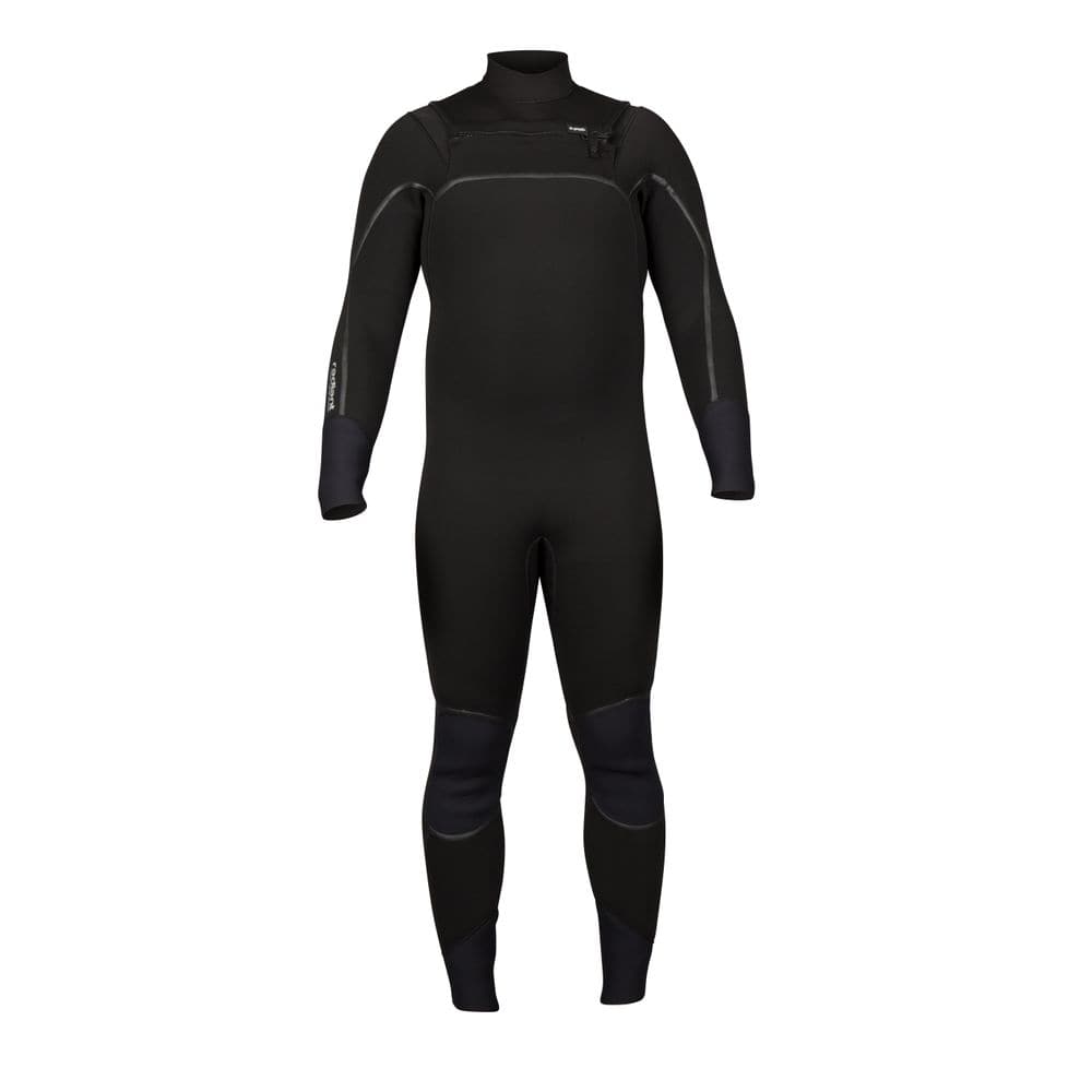 Featuring the Radiant 4/3 Wetsuit men's thermal layering manufactured by NRS shown here from one angle.