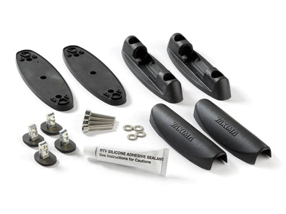 A set of Yakima Landing Pads for a motorcycle.