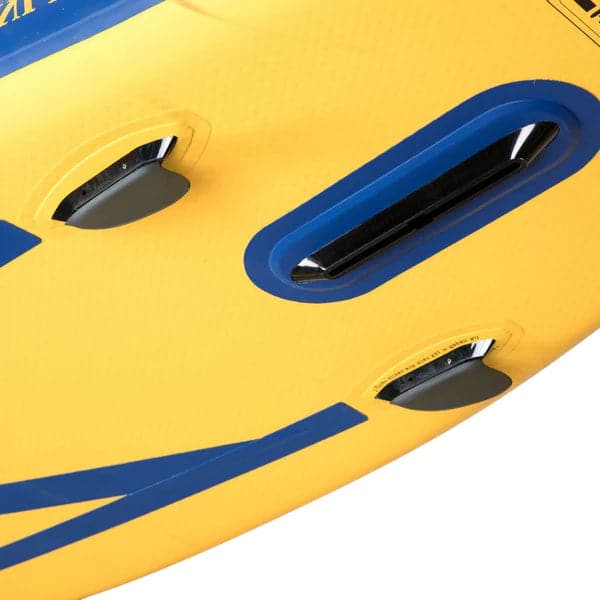 Featuring the 2in Side Click Fin river surfing, sup accessory, sup fin manufactured by SOL shown here from a second angle.