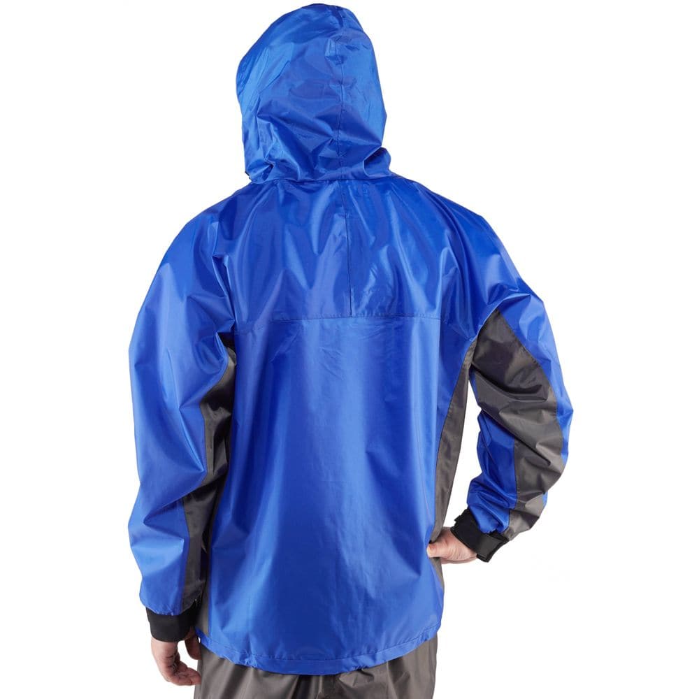 Featuring the Hooded Rio Splash Jacket men's splash wear, women's splash wear manufactured by NRS shown here from an eighth angle.