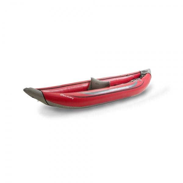 Featuring the Tributary Tomcat Solo Inflatable Kayak ducky, gift for kayaker, inflatable kayak manufactured by AIRE shown here from a fifth angle.