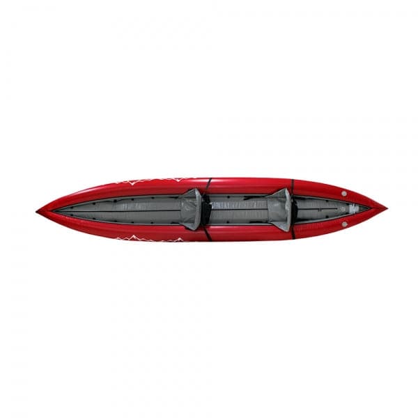 Featuring the Tributary Sawtooth Flatwater IK ducky, inflatable kayak, tandem / 2 person rec kayak manufactured by AIRE shown here from a second angle.