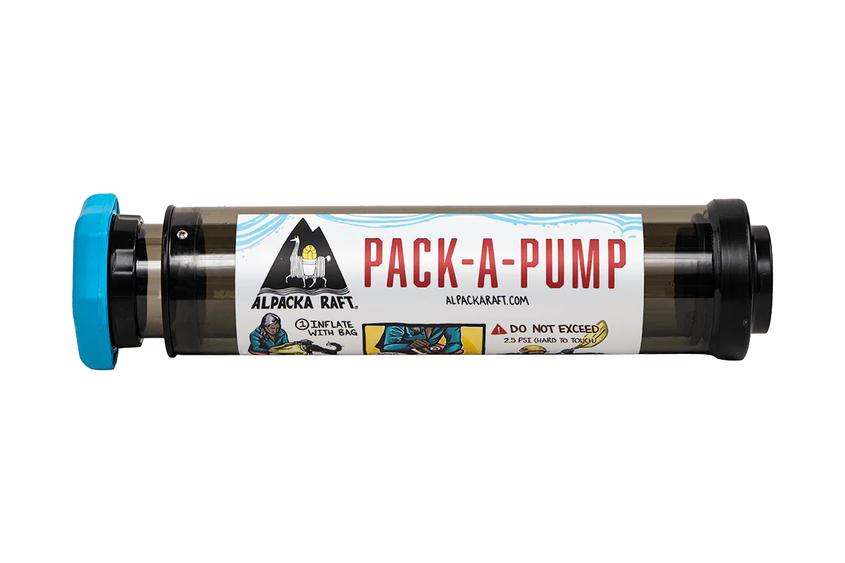 Featuring the Pack-A-Pump ik pump manufactured by Alpacka shown here from one angle.