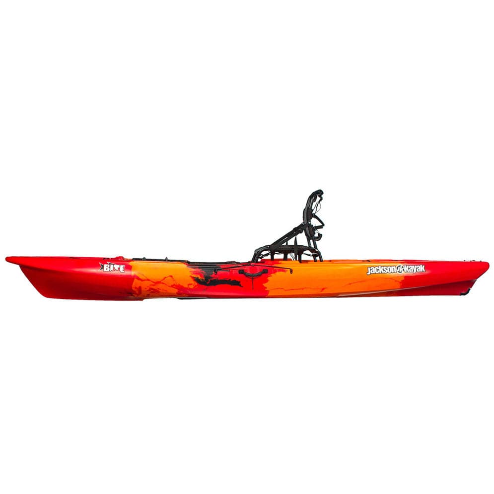 Featuring the Bite Rec 11'3 sit-on-top rec / touring kayak manufactured by Jackson Kayak shown here from a third angle.