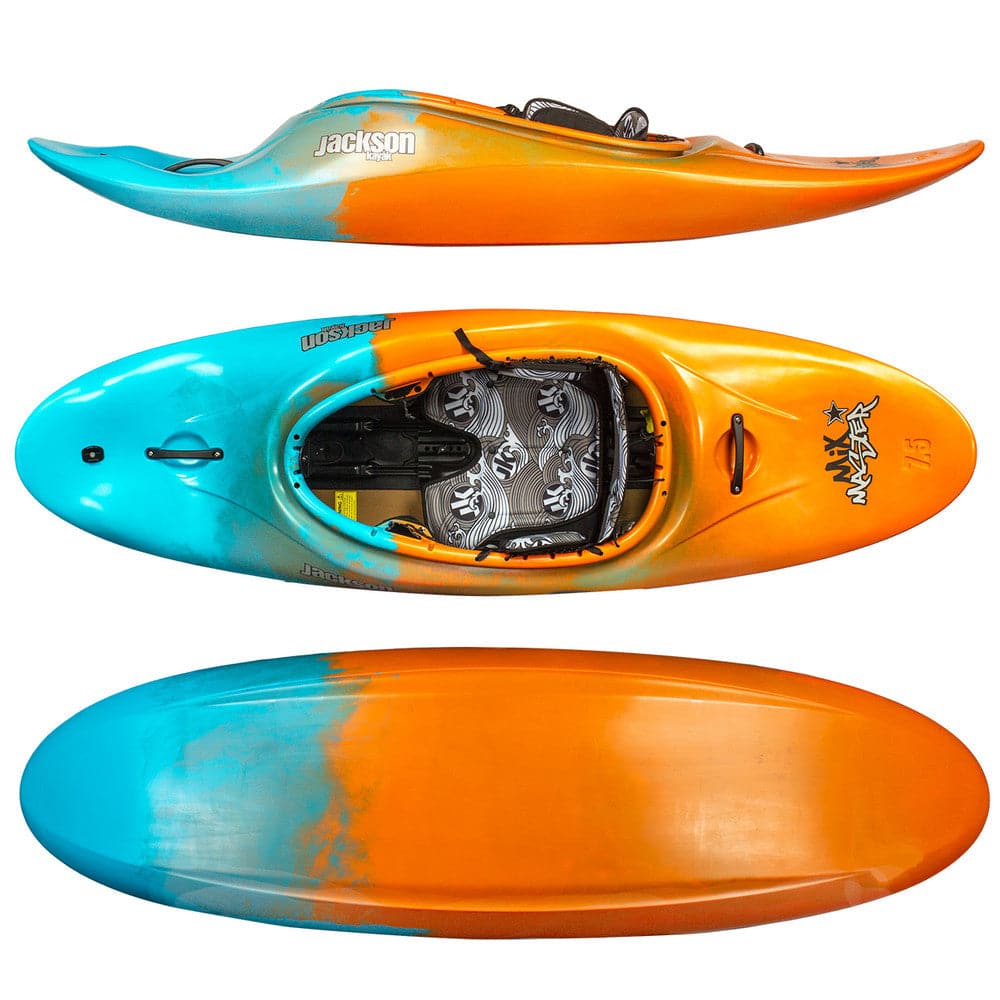 Featuring the MixMaster freestyle kayak, jackson kayak, pre-order manufactured by Jackson Kayak shown here from a second angle.