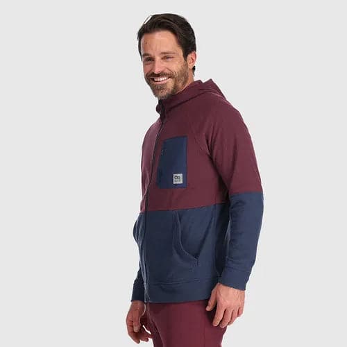 Featuring the Trail Mix Hoodie - Men's men's sun wear manufactured by OR shown here from one angle.