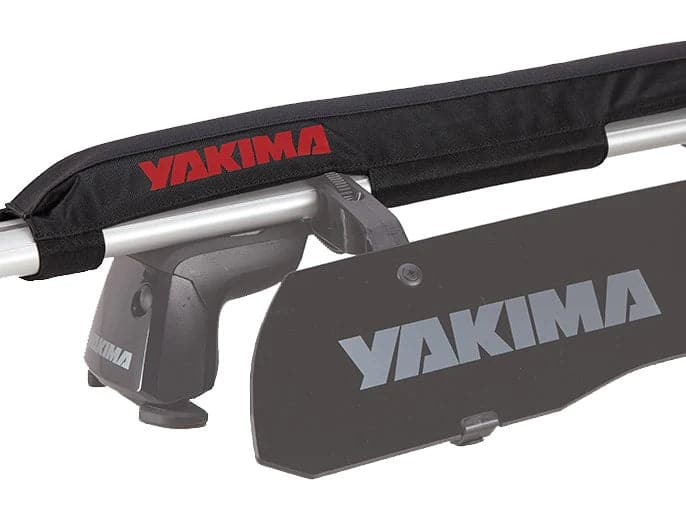 Featuring the 30 inch Aero Crossbar Pad bike mount, fishing accessory, rec kayak accessory, snow mount, tour kayak accessory, transport manufactured by Yakima shown here from a third angle.