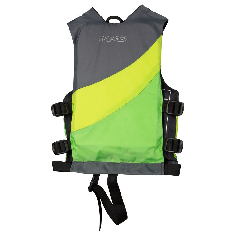 Featuring the Crew Child PFD kid's pfd manufactured by NRS shown here from a third angle.