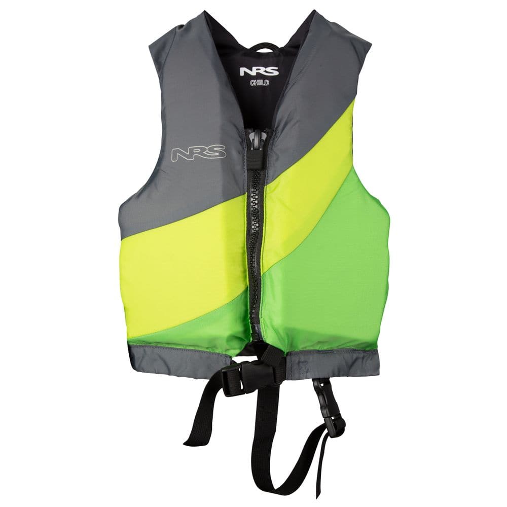 Featuring the Crew Child PFD kid's pfd manufactured by NRS shown here from one angle.