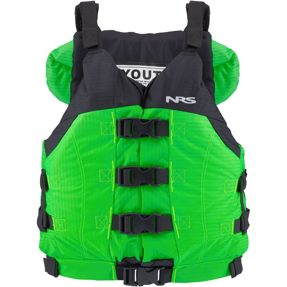 Featuring the Big Water V Youth PFD kid's pfd manufactured by NRS shown here from a ninth angle.