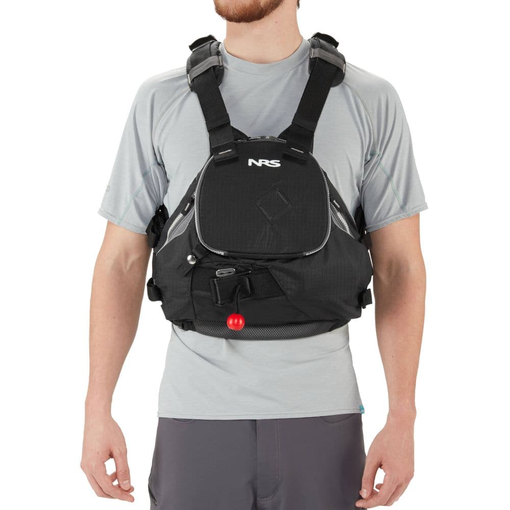 Featuring the Zen Rescue PFD rescue pfd manufactured by NRS shown here from a twentieth angle.