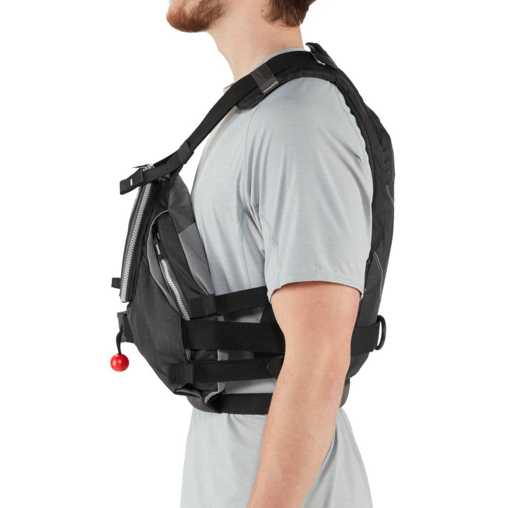 Featuring the Zen Rescue PFD rescue pfd manufactured by NRS shown here from a twenty second angle.