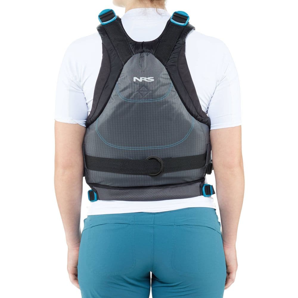 Featuring the Zen Rescue PFD rescue pfd manufactured by NRS shown here from an eighteenth angle.