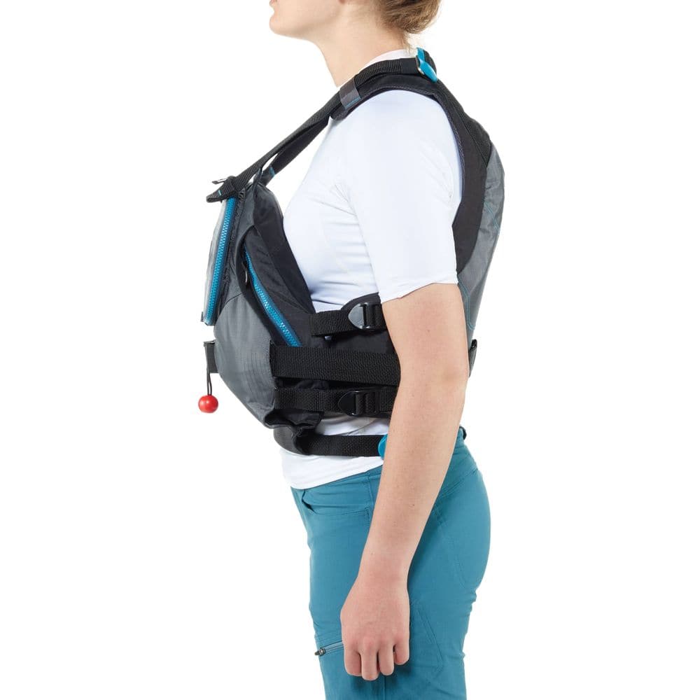 Featuring the Zen Rescue PFD rescue pfd manufactured by NRS shown here from a seventeenth angle.