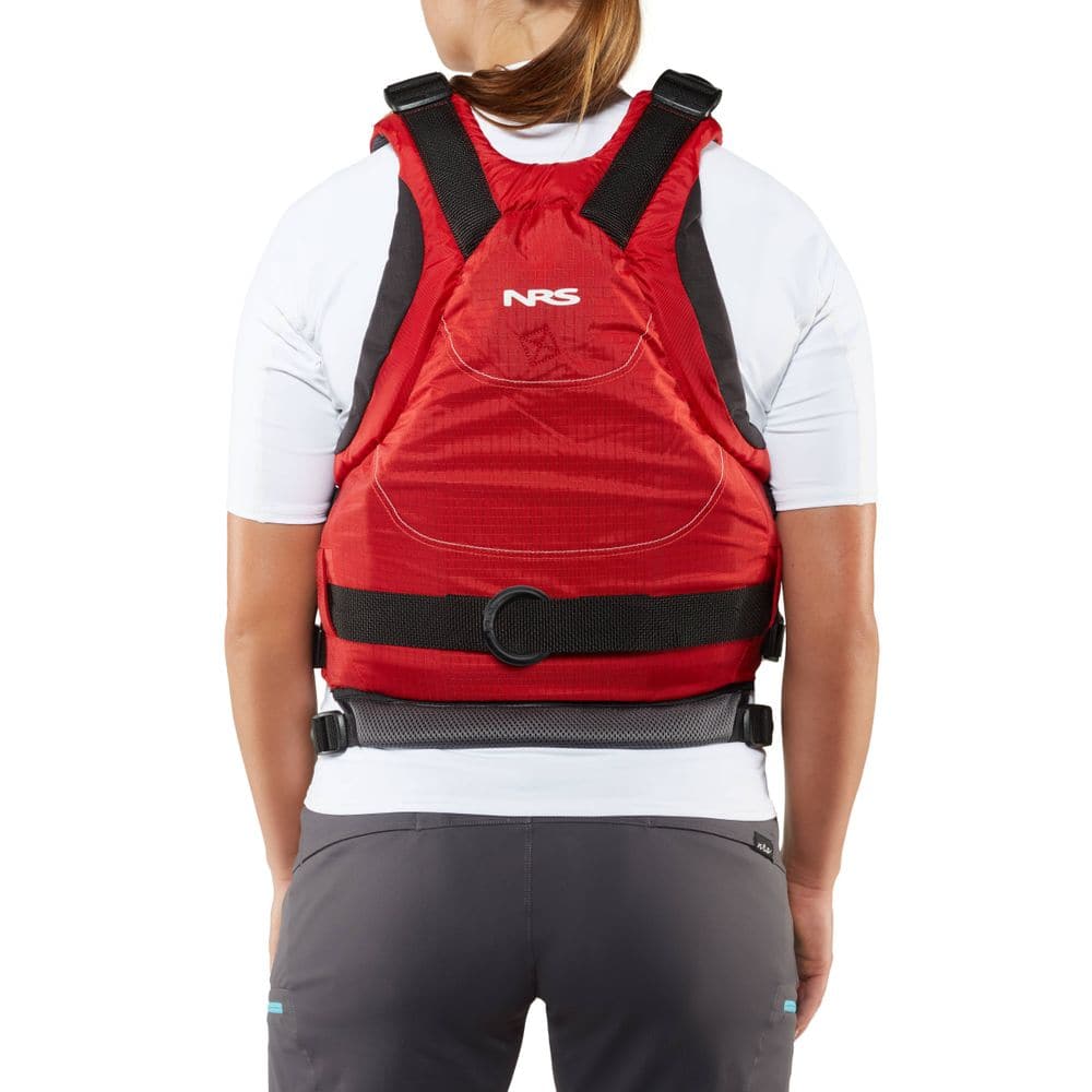 Featuring the Zen Rescue PFD rescue pfd manufactured by NRS shown here from a ninth angle.