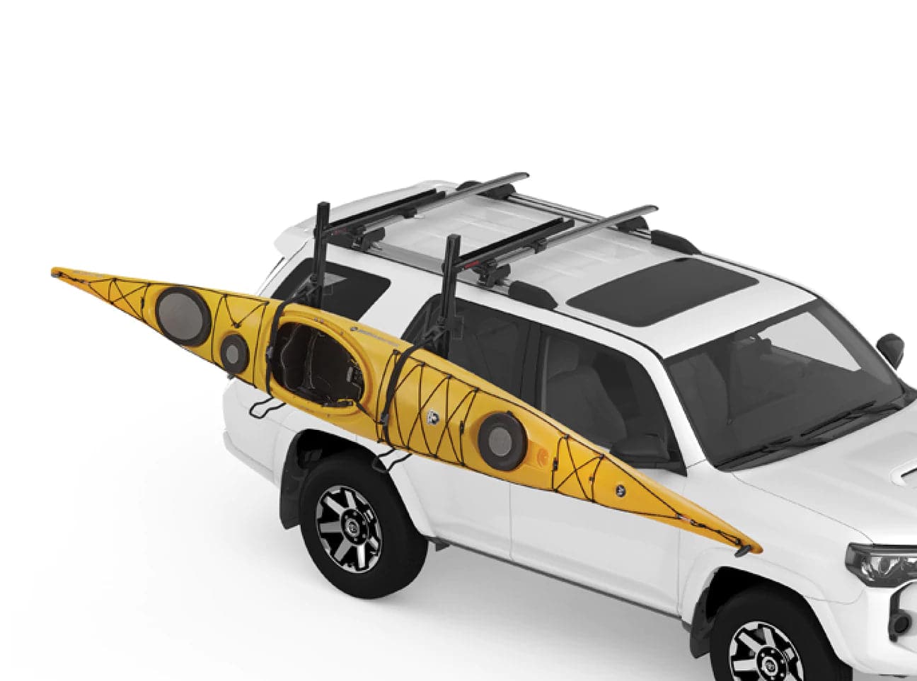 Featuring the ShowDown rec kayak accessory, tour kayak accessory, transport, water mount manufactured by Yakima shown here from a second angle.