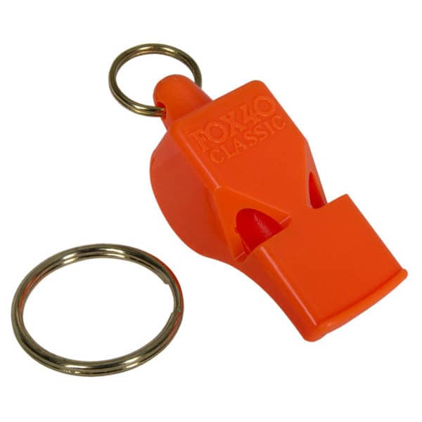 Featuring the Fox 40 Safety Whistle emergency, first aid manufactured by NRS shown here from one angle.